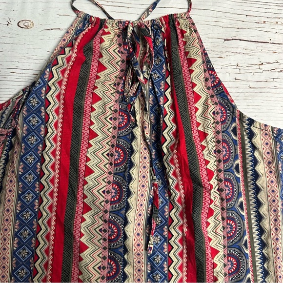 Roper Halter Tank Top Aztec Tribal Boho - Picture 5 of 6